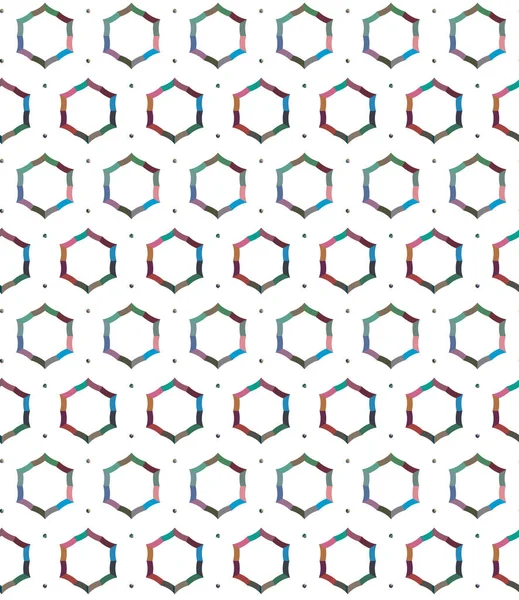 Modello Senza Soluzione Continuità Con Forme Geometriche Illustrazione Vettoriale — Vettoriale Stock