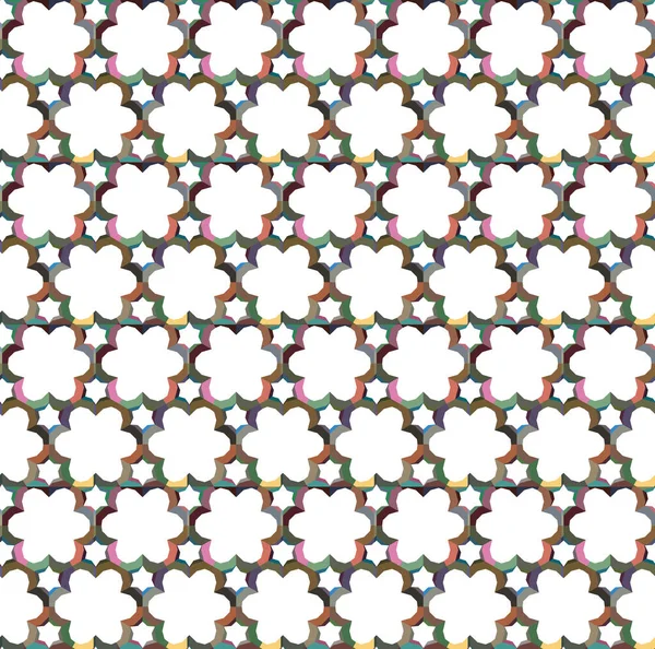 Modello Senza Soluzione Continuità Con Forme Geometriche Illustrazione Vettoriale — Vettoriale Stock