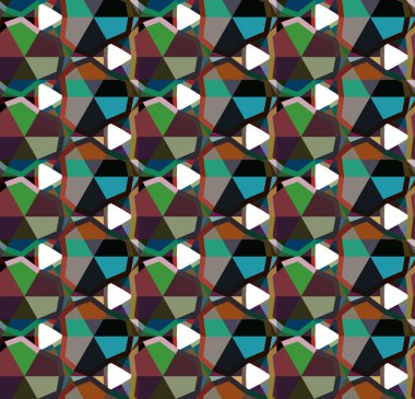 Geometrik şekilli kusursuz desen vektör çizimi