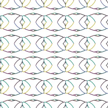 Geometrik şekilli kusursuz desen vektör çizimi
