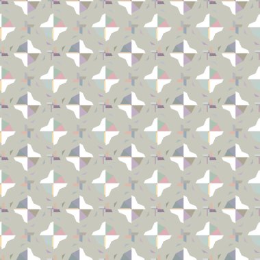 Geometrik şekilli kusursuz desen vektör çizimi