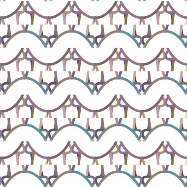 Geometrik şekilli kusursuz desen vektör çizimi