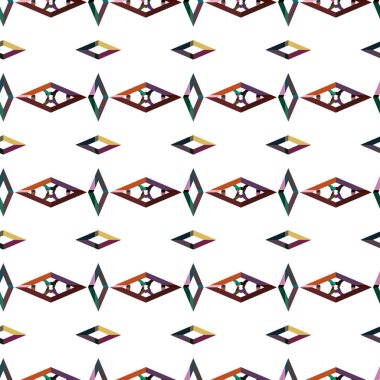 Geometrik şekilli kusursuz desen vektör çizimi