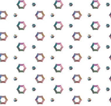 Geometrik şekilli kusursuz desen vektör çizimi