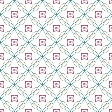 Geometrik şekilli kusursuz desen vektör çizimi