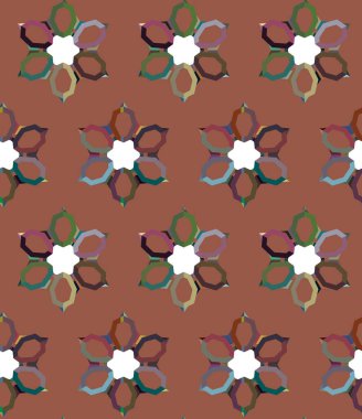 Geometrik şekilli kusursuz desen vektör çizimi