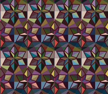 Geometrik şekilli kusursuz desen vektör çizimi