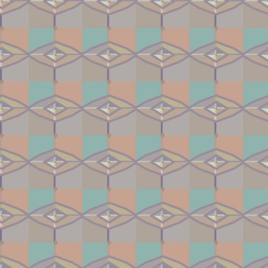 Geometrik şekilli kusursuz desen vektör çizimi