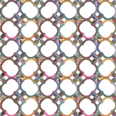 Geometrik şekilli kusursuz desen vektör çizimi
