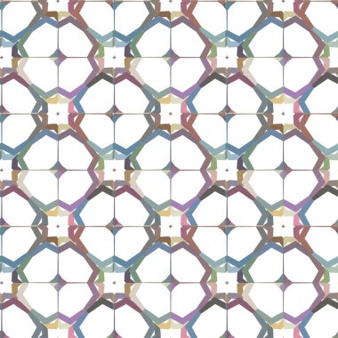 Geometrik şekilli kusursuz desen vektör çizimi