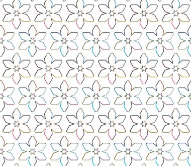 Geometrik şekilli kusursuz desen vektör çizimi