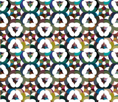 Geometrik şekilli kusursuz desen vektör çizimi