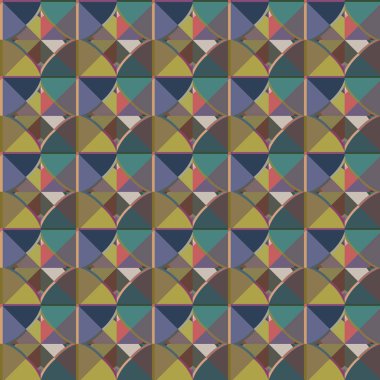 Geometrik şekilli kusursuz desen vektör çizimi