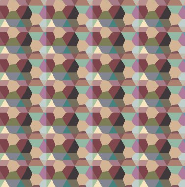 Geometrik şekilli kusursuz desen vektör çizimi