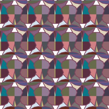 Geometrik şekilli kusursuz desen vektör çizimi