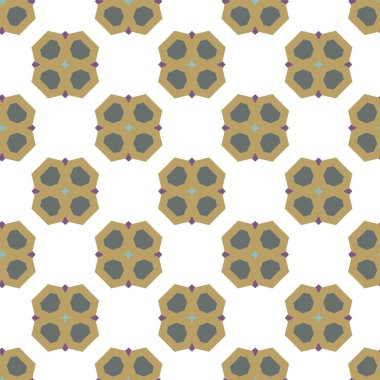 Geometrik şekilli kusursuz desen vektör çizimi