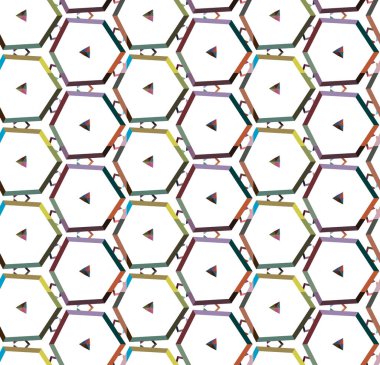 Geometrik şekilli kusursuz desen vektör çizimi