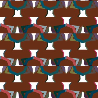 Geometrik şekilli kusursuz desen vektör çizimi