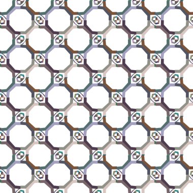 Geometrik şekilli kusursuz desen vektör çizimi