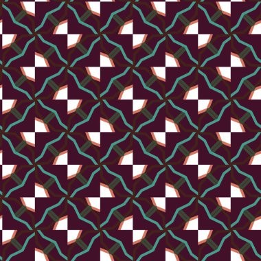 Geometrik şekilli kusursuz desen vektör çizimi