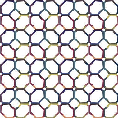 Geometrik şekilli kusursuz desen vektör çizimi