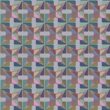 Geometrik şekilli kusursuz desen vektör çizimi