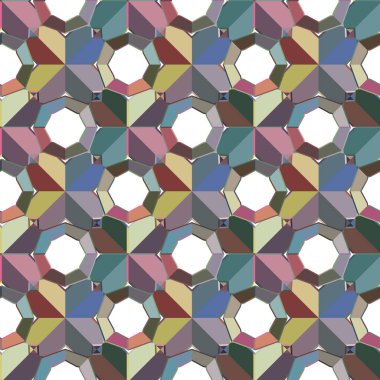 Geometrik şekilli kusursuz desen vektör çizimi