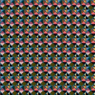 Geometrik şekilli kusursuz desen vektör çizimi