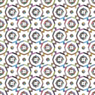 Geometrik şekilli kusursuz desen vektör çizimi