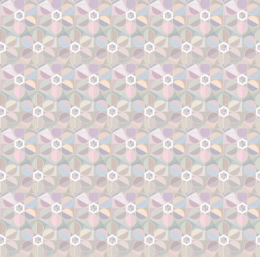 Geometrik şekilli kusursuz desen vektör çizimi