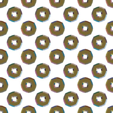 Geometrik şekilli kusursuz desen vektör çizimi