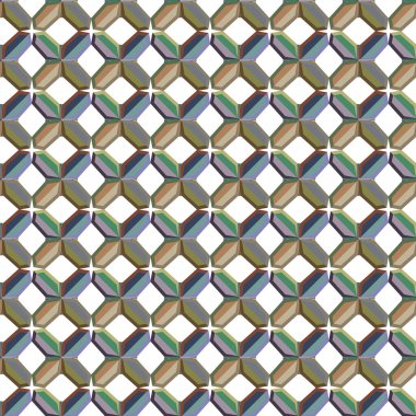 Geometrik şekilli kusursuz desen vektör çizimi