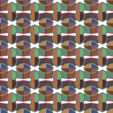 Geometrik şekilli kusursuz desen vektör çizimi