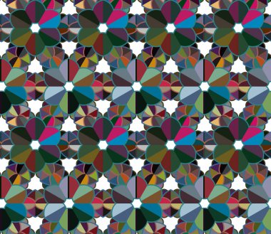 Geometrik şekilli kusursuz desen vektör çizimi