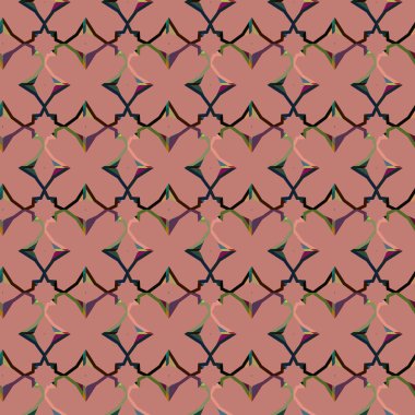 Geometrik şekilli kusursuz desen vektör çizimi