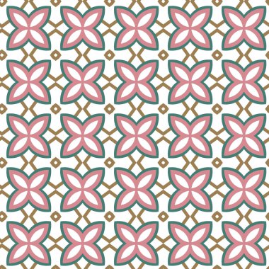 Geometrik şekilli kusursuz desen vektör çizimi