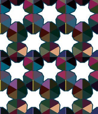 Geometrik şekilli kusursuz desen vektör çizimi