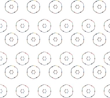 Geometrik şekilli kusursuz desen vektör çizimi