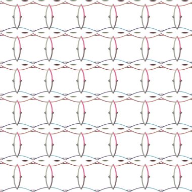 Geometrik şekilli kusursuz desen vektör çizimi
