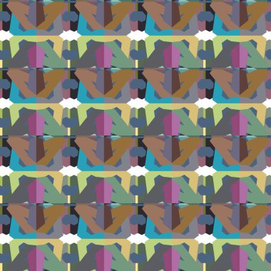 Geometrik şekilli kusursuz desen vektör çizimi