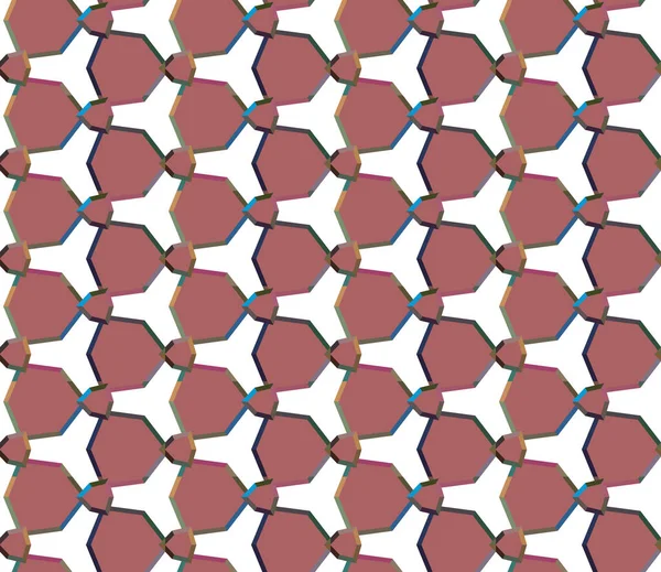 具有几何形状矢量插图的无缝图案 — 图库矢量图片