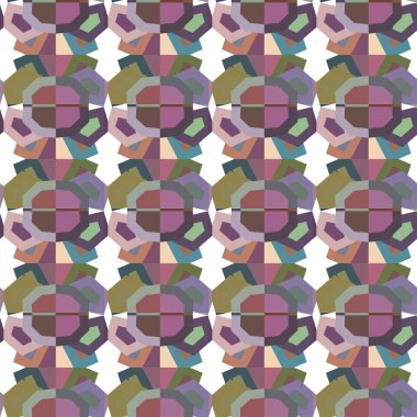 Geometrik şekilli kusursuz desen vektör çizimi