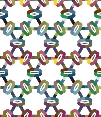 Geometrik şekilli kusursuz desen vektör çizimi