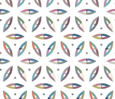 Geometrik şekilli kusursuz desen vektör çizimi