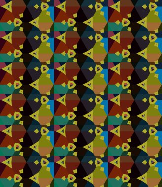 Geometrik şekilli kusursuz desen vektör çizimi