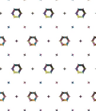 Geometrik şekilli kusursuz desen vektör çizimi