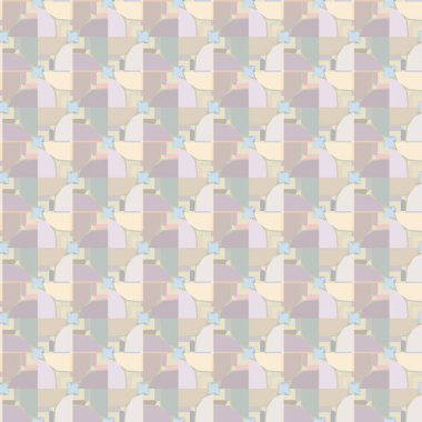 Geometrik şekilli kusursuz desen vektör çizimi