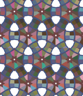 Geometrik şekilli kusursuz desen vektör çizimi