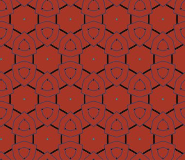 Geometrik şekilli kusursuz desen vektör çizimi