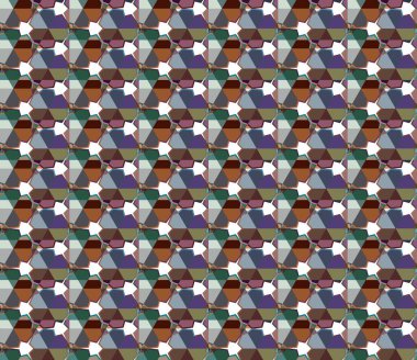 Geometrik şekilli kusursuz desen vektör çizimi